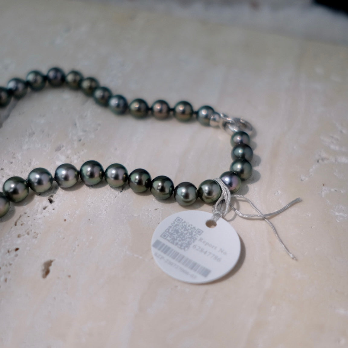Tahitian Necklace, 8.2-10.9mm, Pearl Necklace, GUILD Certificate