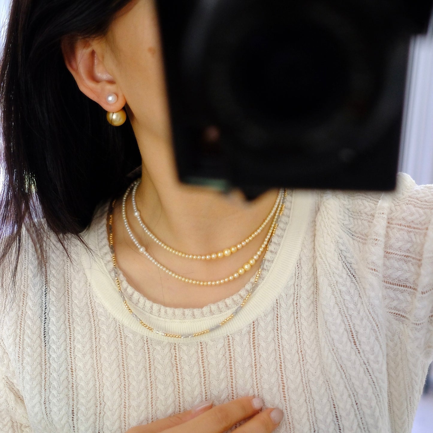 Akoya, 2.5-6mm, Long Pearl Necklace, 80cm, TOP GEM, GRC Certificate