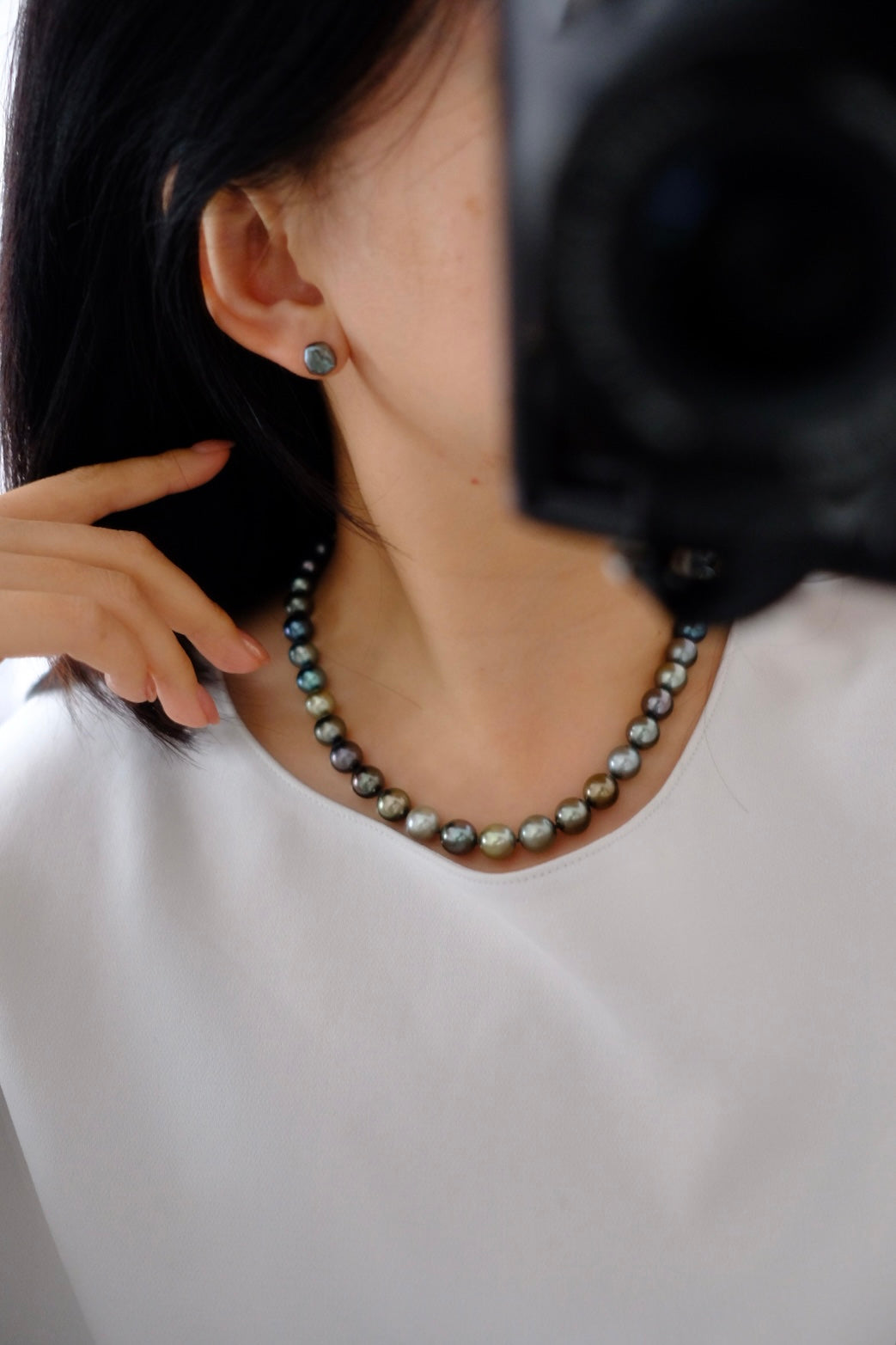 Tahitian Morandi Necklace, 8.3-11mm, Pearl Necklace, GUILD Certificate