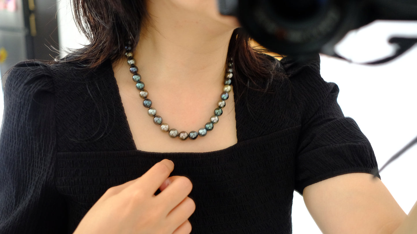 Tahitian Morandi Necklace, 8.1-11mm, Pearl Necklace