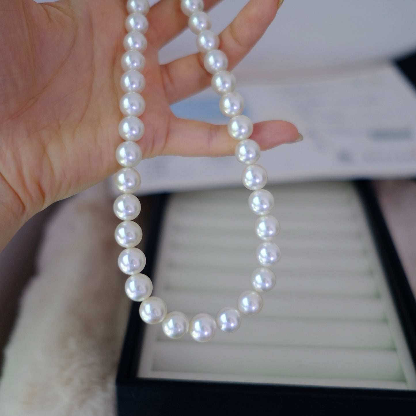 White South Sea Pearl Necklace, 9.1-11.7mm, Pearls Necklace, Aurora Venus