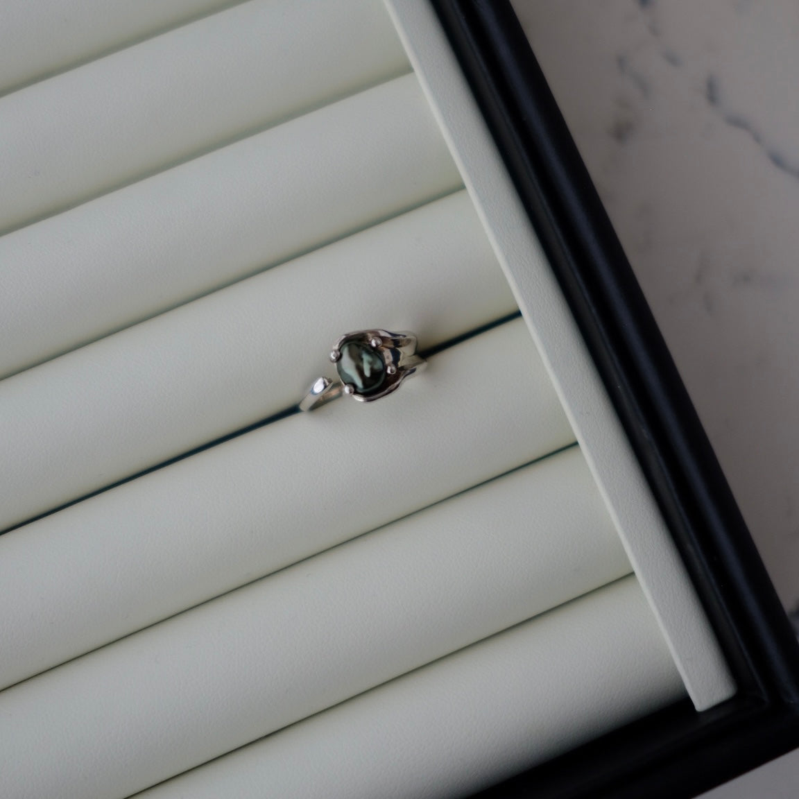 Tahitian Keshi, 6.3*7.5mm, S925, Pearls Ring
