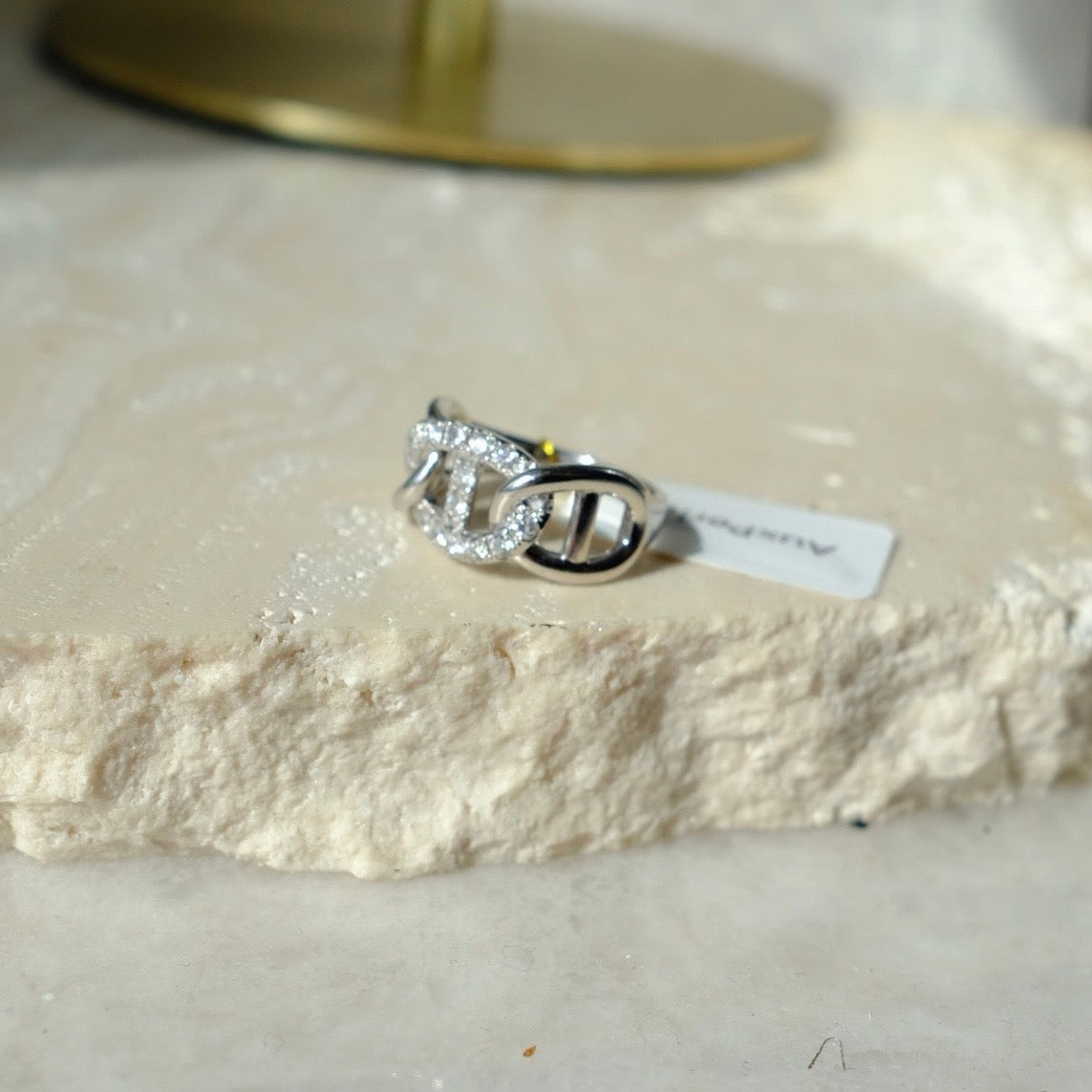 Italian Natural Diamond Ring, , Au750 5.33g, Diamond 0.5ct