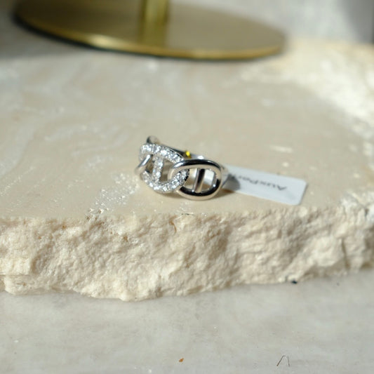 Italian Natural Diamond Ring, , Au750 5.33g, Diamond 0.5ct