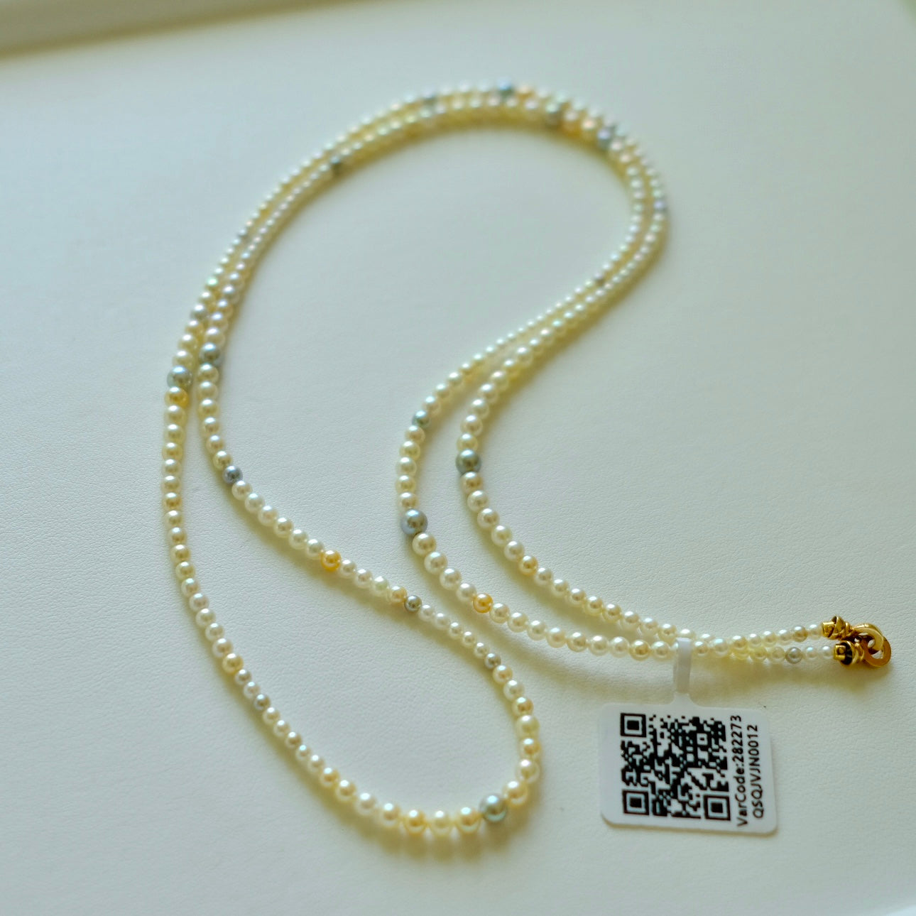 Akoya, 2.5-4.5mm, Long Pearl Necklace, 80cm, BEST GEM, GRC Certificate