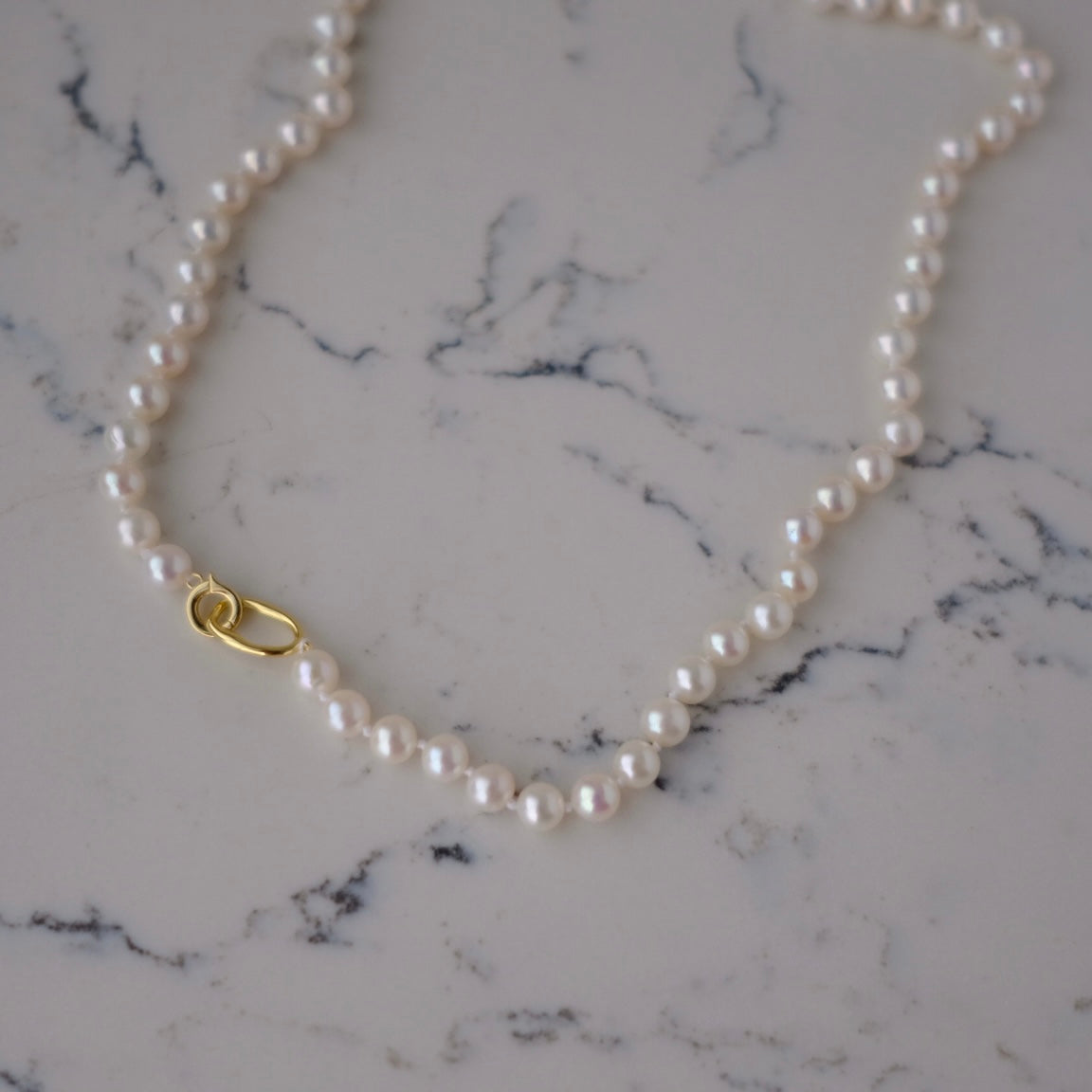 White Freshadama Freshwater Pearl Necklace,6.5-7mm 20 Inch