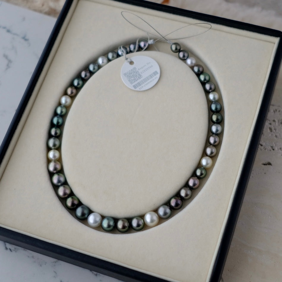 Tahitian and South Sea Necklace, 9.1-11.9mm, Pearl Necklace, GUILD Certificate