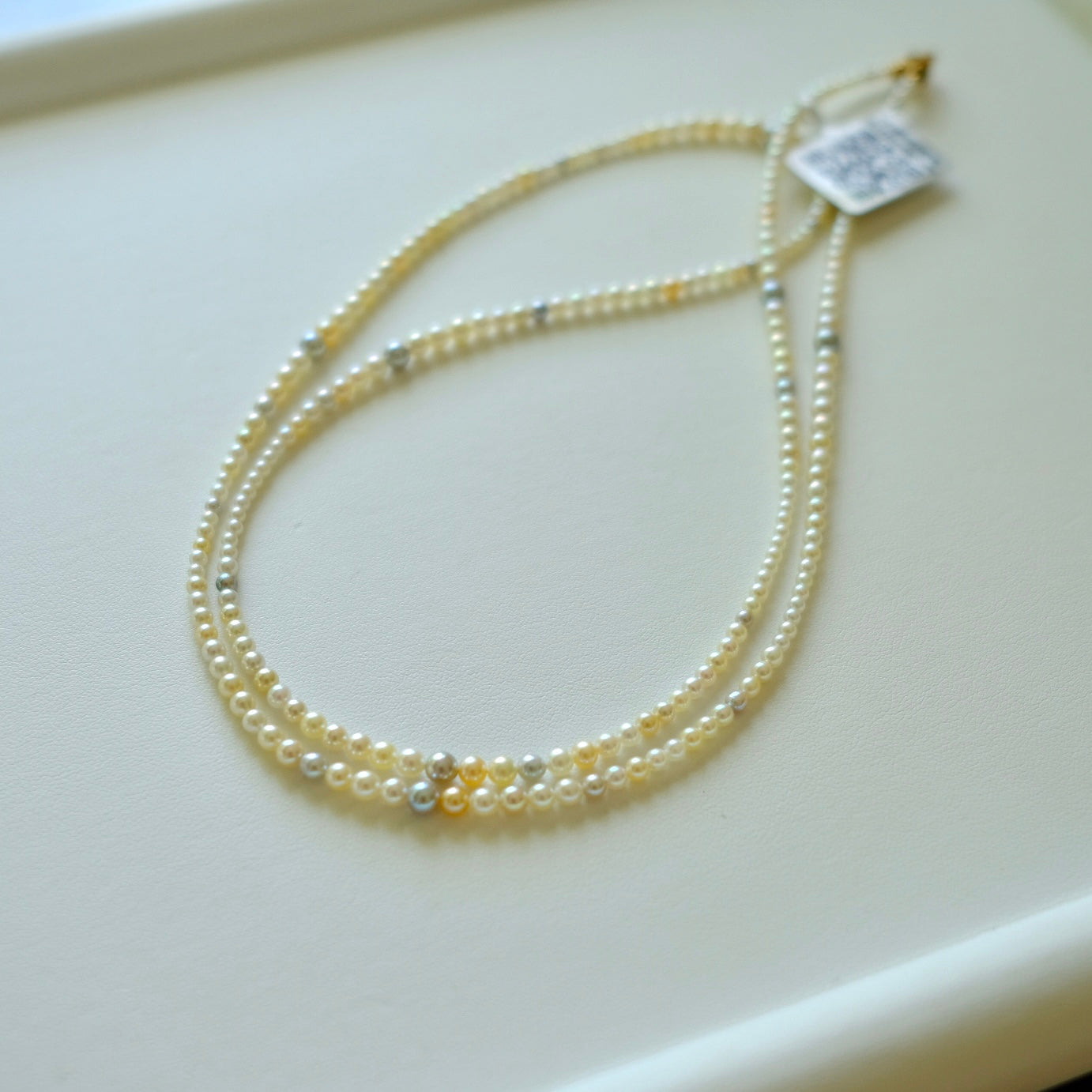 Akoya, 2.5-4.5mm, Long Pearl Necklace, 80cm, BEST GEM, GRC Certificate