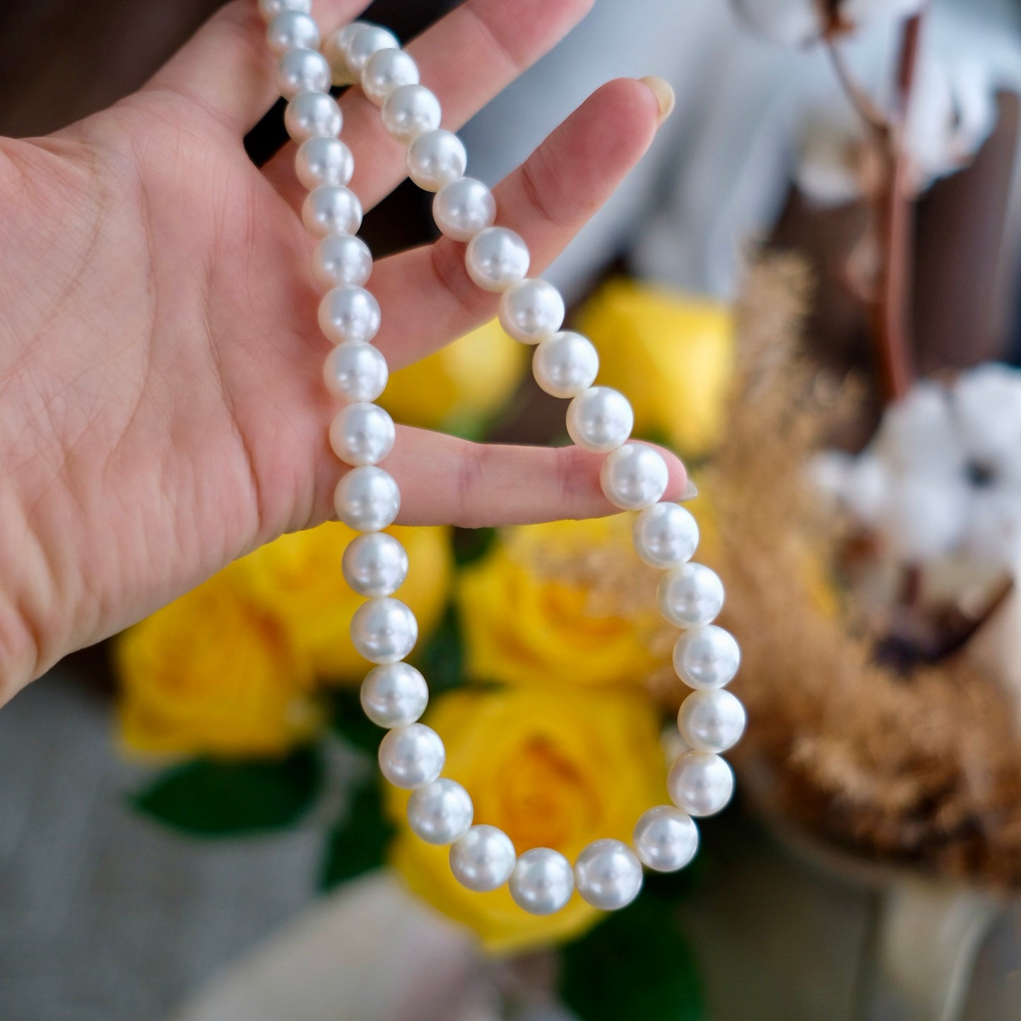 White South Sea Pearl Necklace, 9.1-11.7mm, Pearls Necklace, Aurora Venus