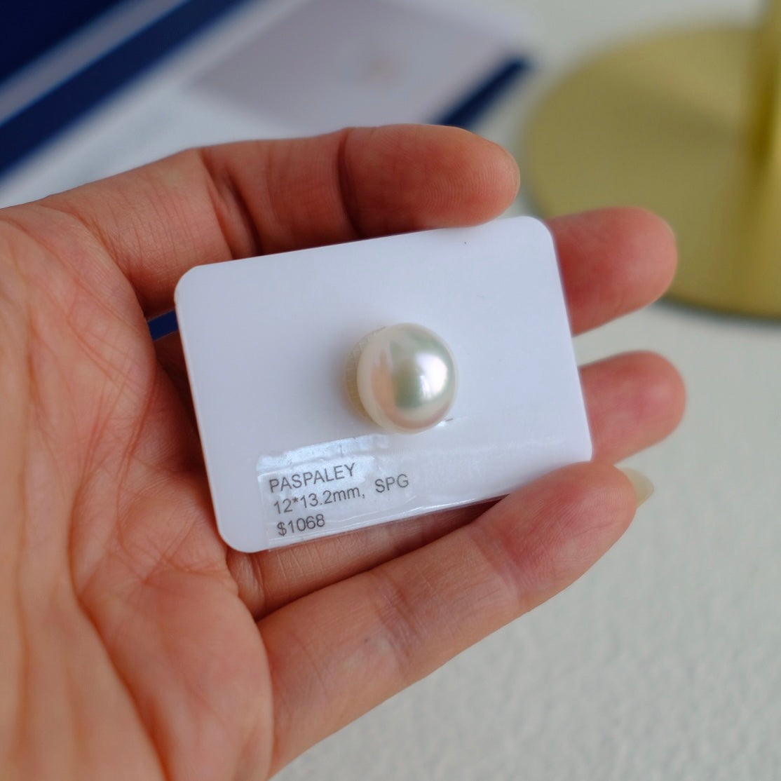 White South Sea Loose Pearl, Single Oval 12*13.2mm, PASPALEY