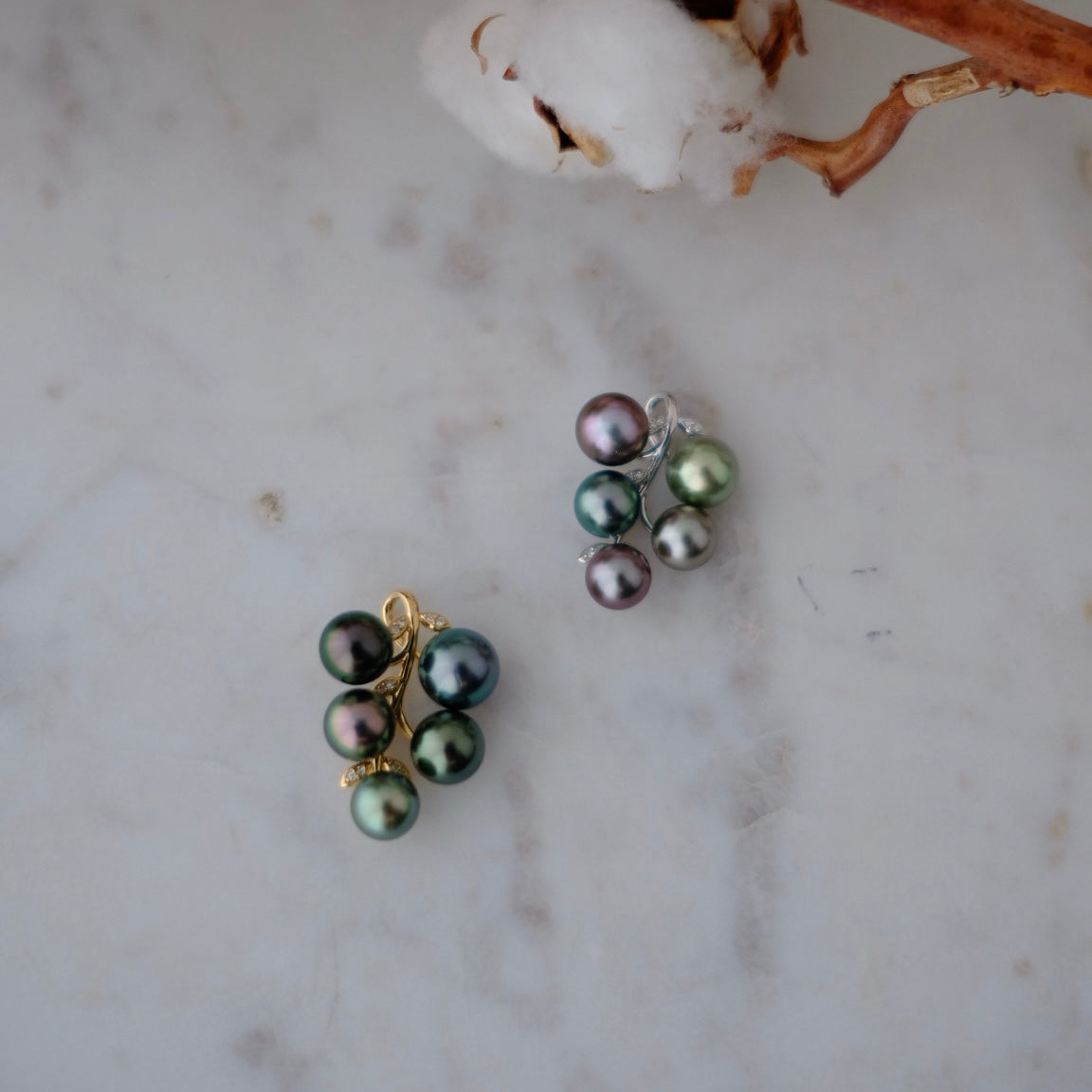 CP003 Grape Vine Multi-Pearl Pendant