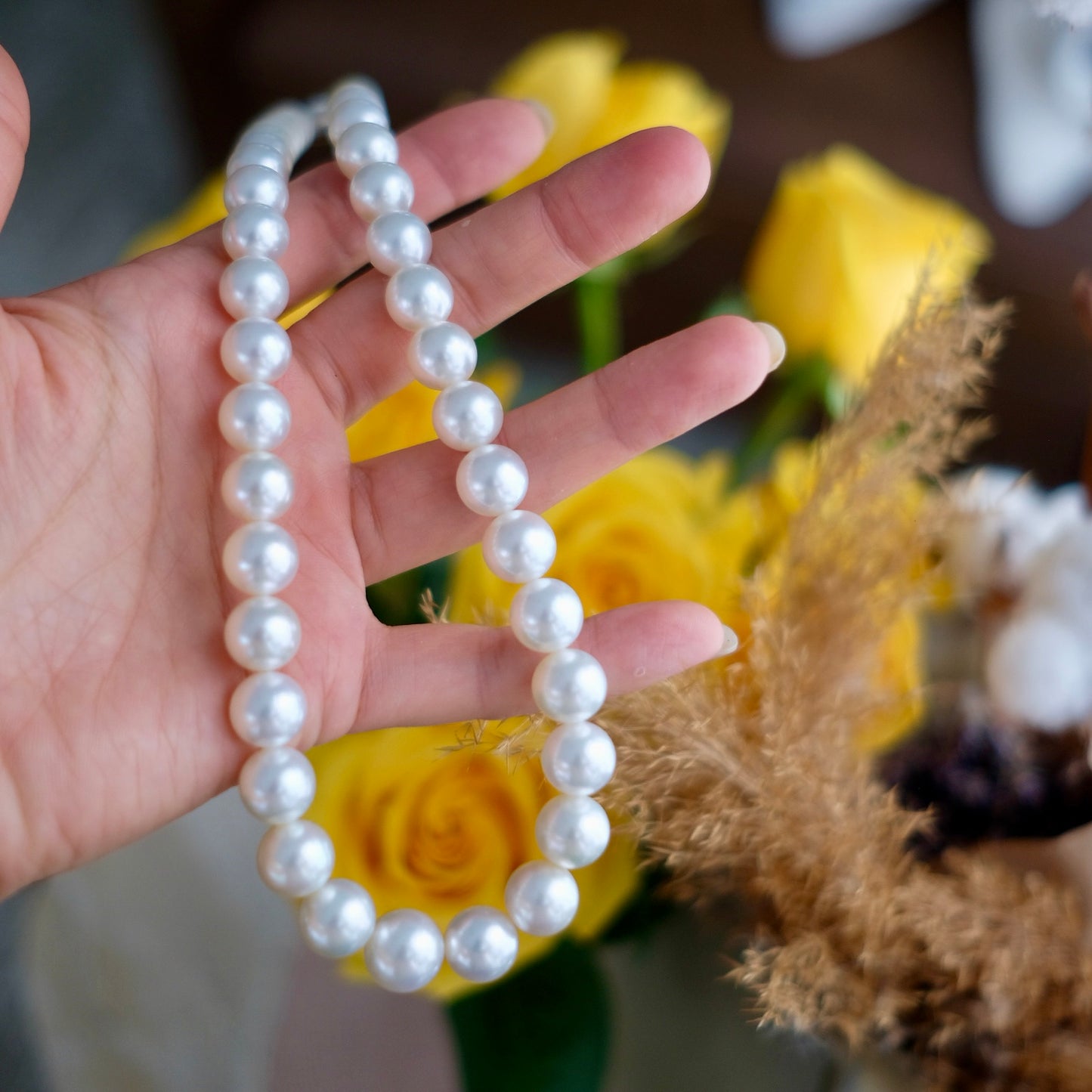 White South Sea Pearl Necklace, 9.1-11.7mm, Pearls Necklace, Aurora Venus