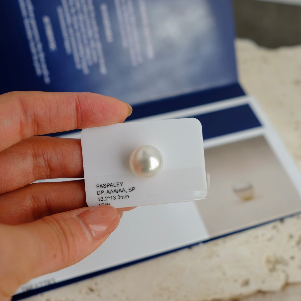 White South Sea Loose Pearl, Single Drop 13.2*13.3mm, PASPALEY