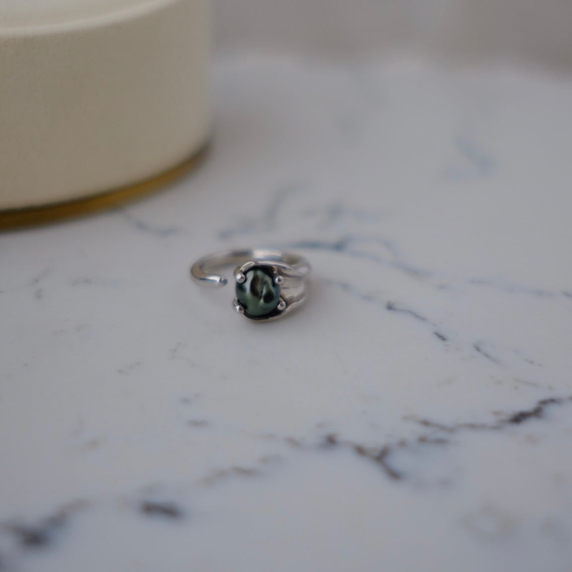 Tahitian Keshi, 6.3*7.5mm, S925, Pearls Ring