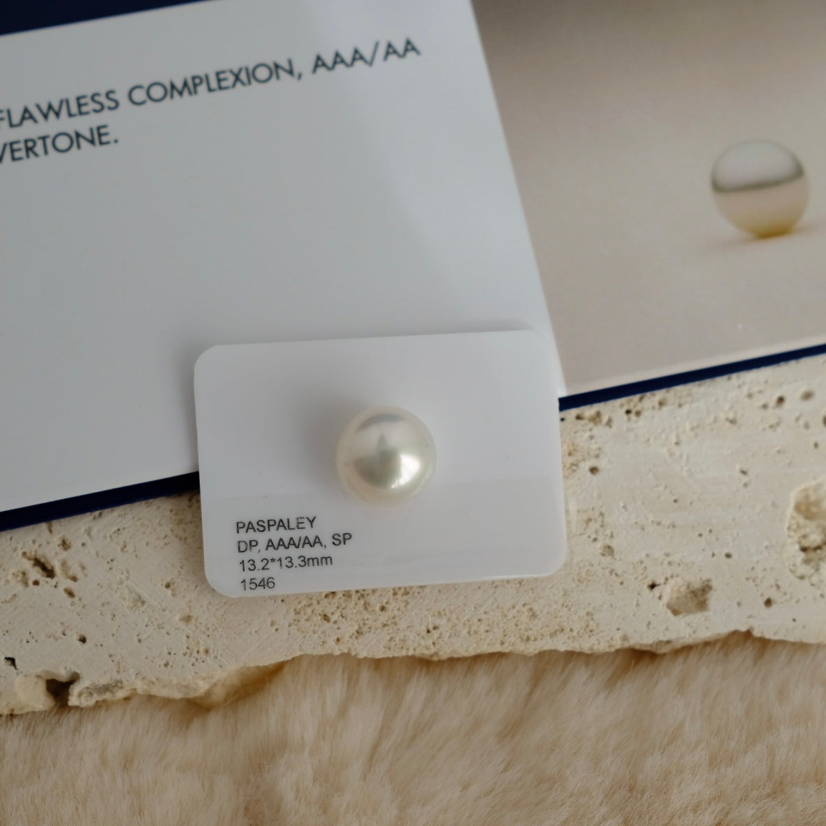 White South Sea Loose Pearl, Single Drop 13.2*13.3mm, PASPALEY