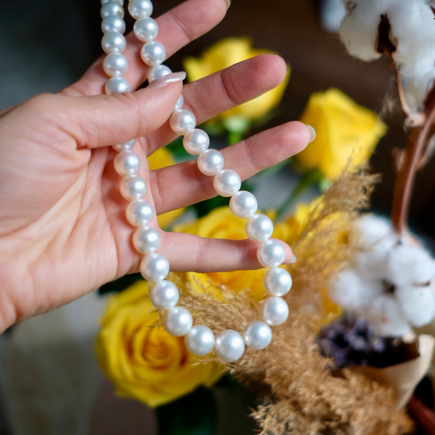 White South Sea Pearl Necklace, 9.1-11.7mm, Pearls Necklace, Aurora Venus