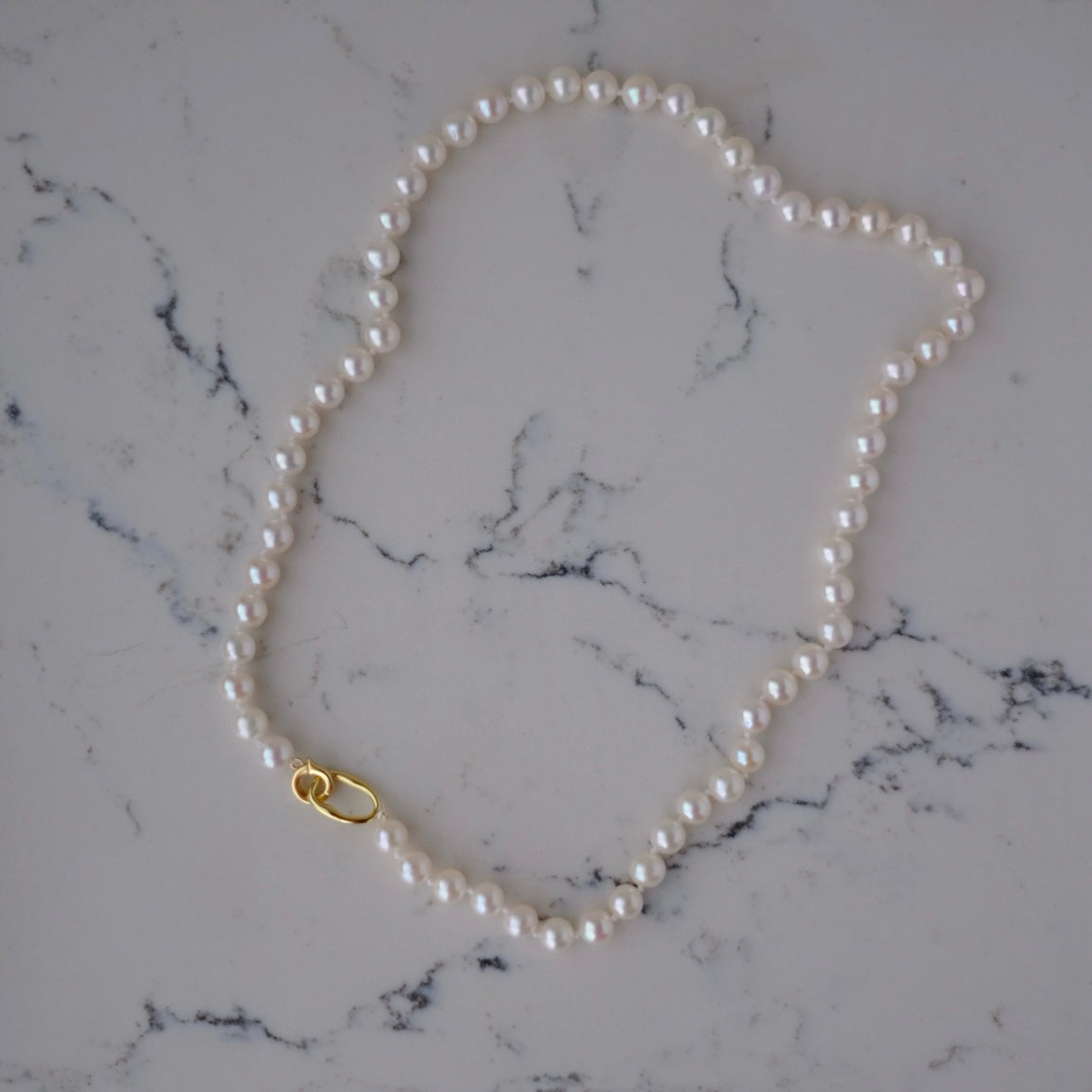 White Freshadama Freshwater Pearl Necklace,6.5-7mm 20 Inch