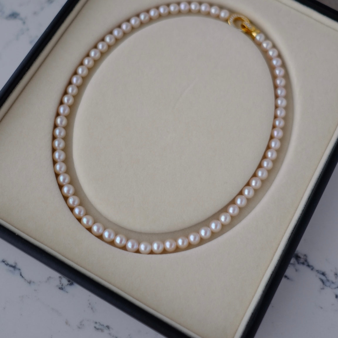 White Freshadama Freshwater Pearl Necklace,6.5-7mm 18 Inch