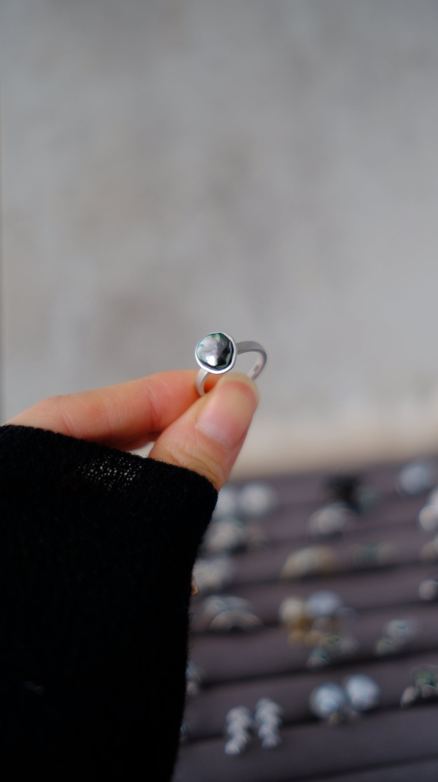 Tahitian Keshi, 8.4*9mm, S925, Pearls Ring