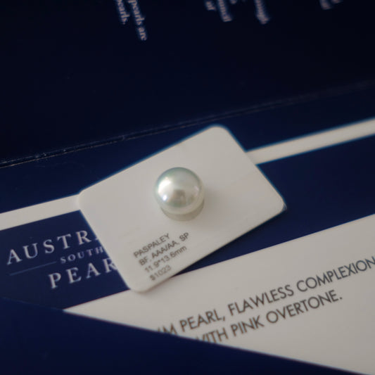 White South Sea Loose Pearl, Button 11.9*13.6mm, PASPALEY