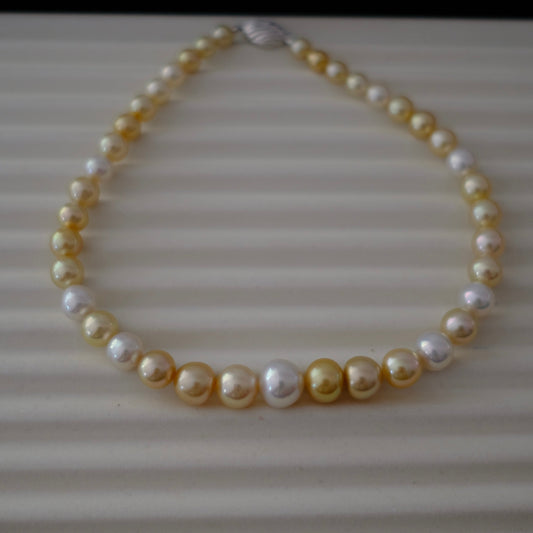 White South Sea Pearl Necklace, 8-14mm, Pearls Necklace, Aurora Phoenix