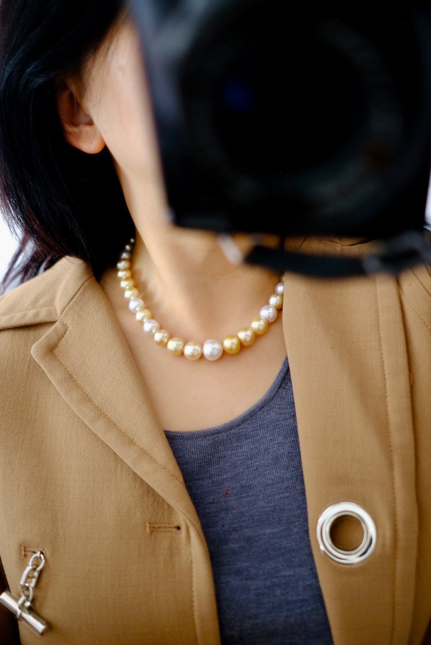 White South Sea Pearl Necklace, 8-14mm, Pearls Necklace, Aurora Phoenix