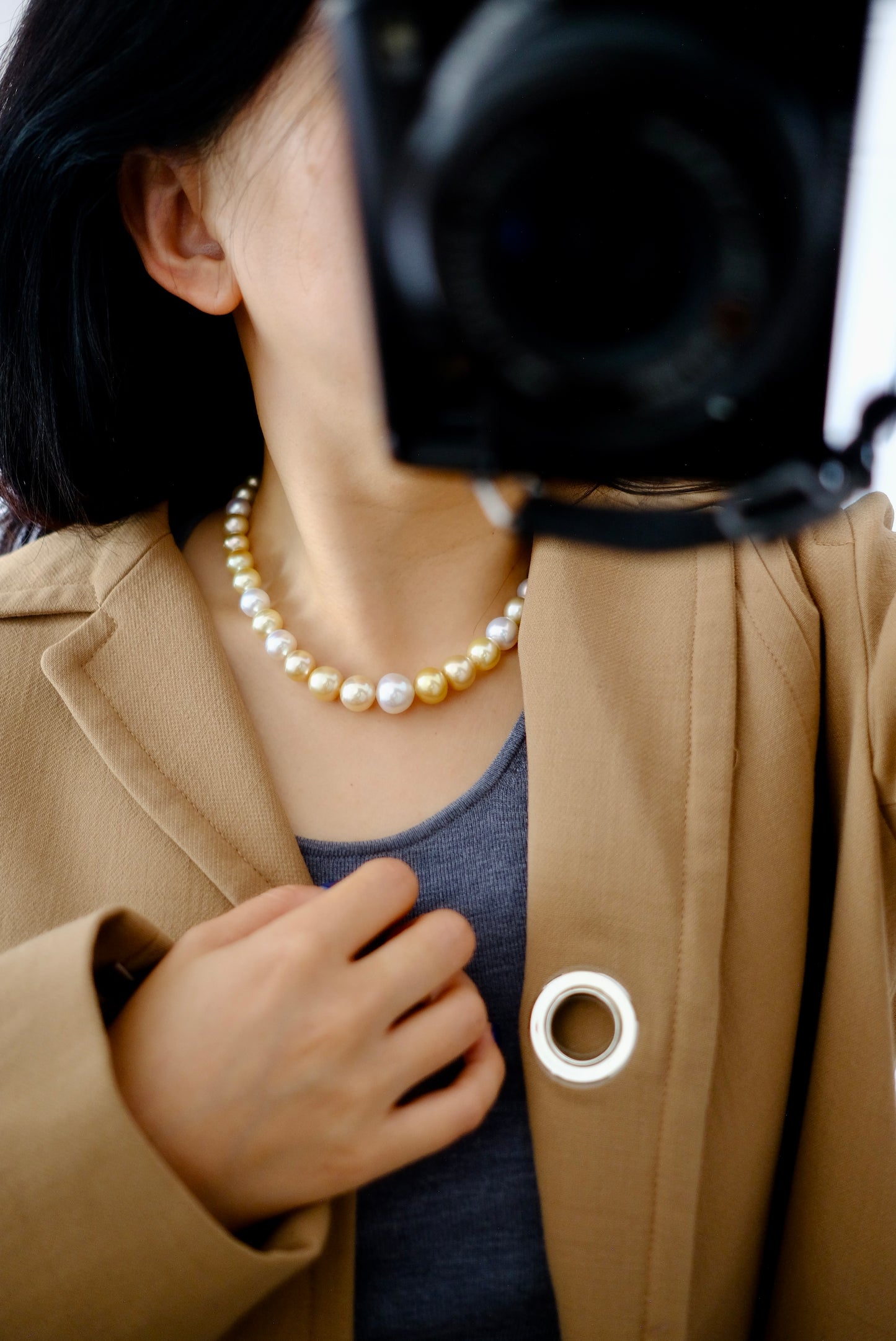 White South Sea Pearl Necklace, 8-14mm, Pearls Necklace, Aurora Phoenix