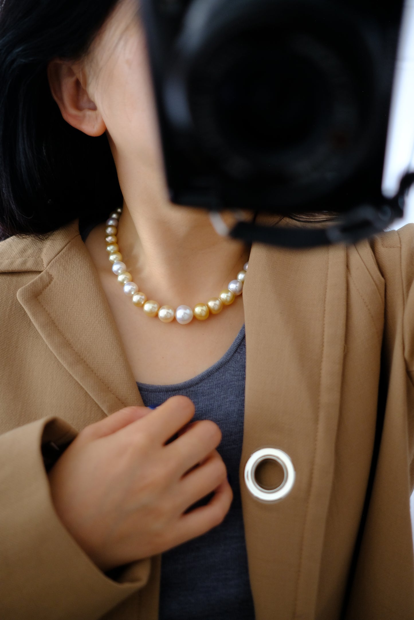 White South Sea Pearl Necklace, 8-14mm, Pearls Necklace, Aurora Phoenix