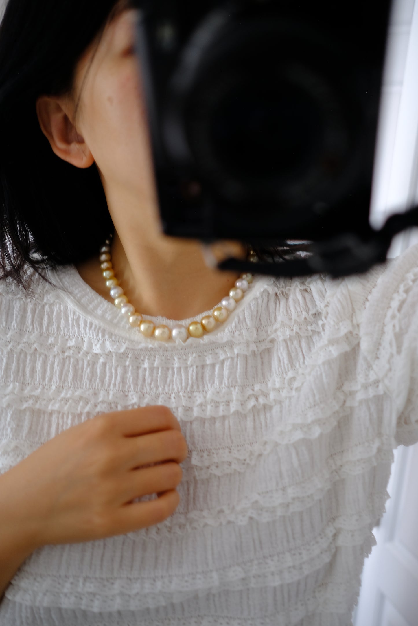 White South Sea Pearl Necklace, 8-14mm, Pearls Necklace, Aurora Phoenix