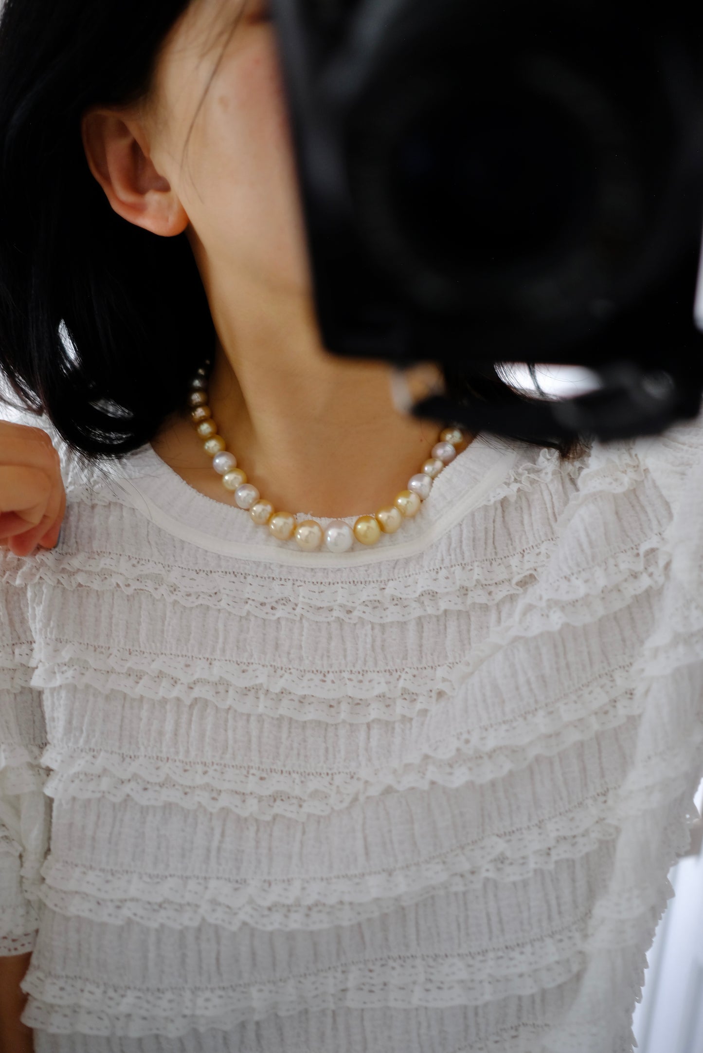 White South Sea Pearl Necklace, 8-14mm, Pearls Necklace, Aurora Phoenix