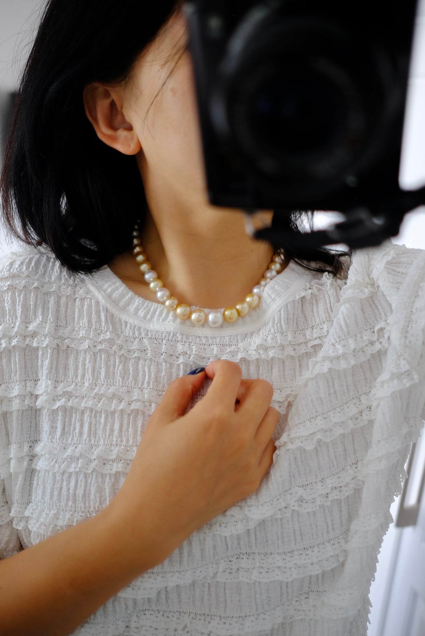 White South Sea Pearl Necklace, 8-14mm, Pearls Necklace, Aurora Phoenix