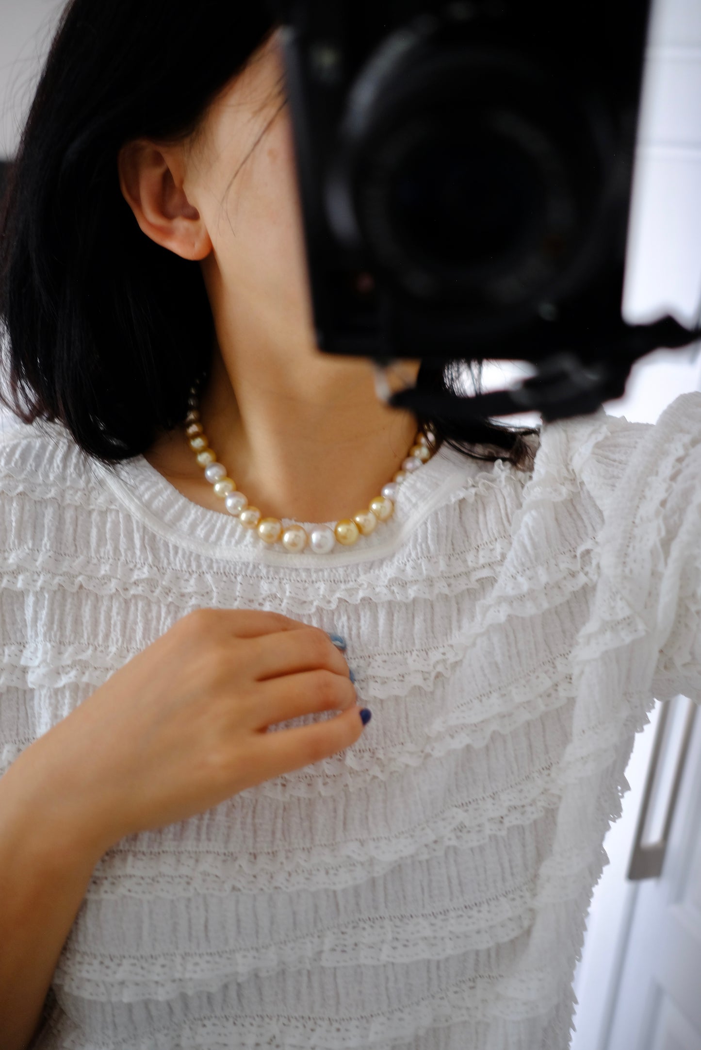 White South Sea Pearl Necklace, 8-14mm, Pearls Necklace, Aurora Phoenix