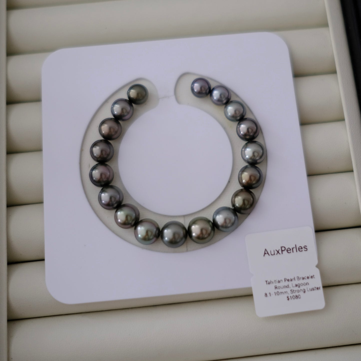 Tahitian Pearl Bracelet, Round, Lagoon, 8.1-10mm