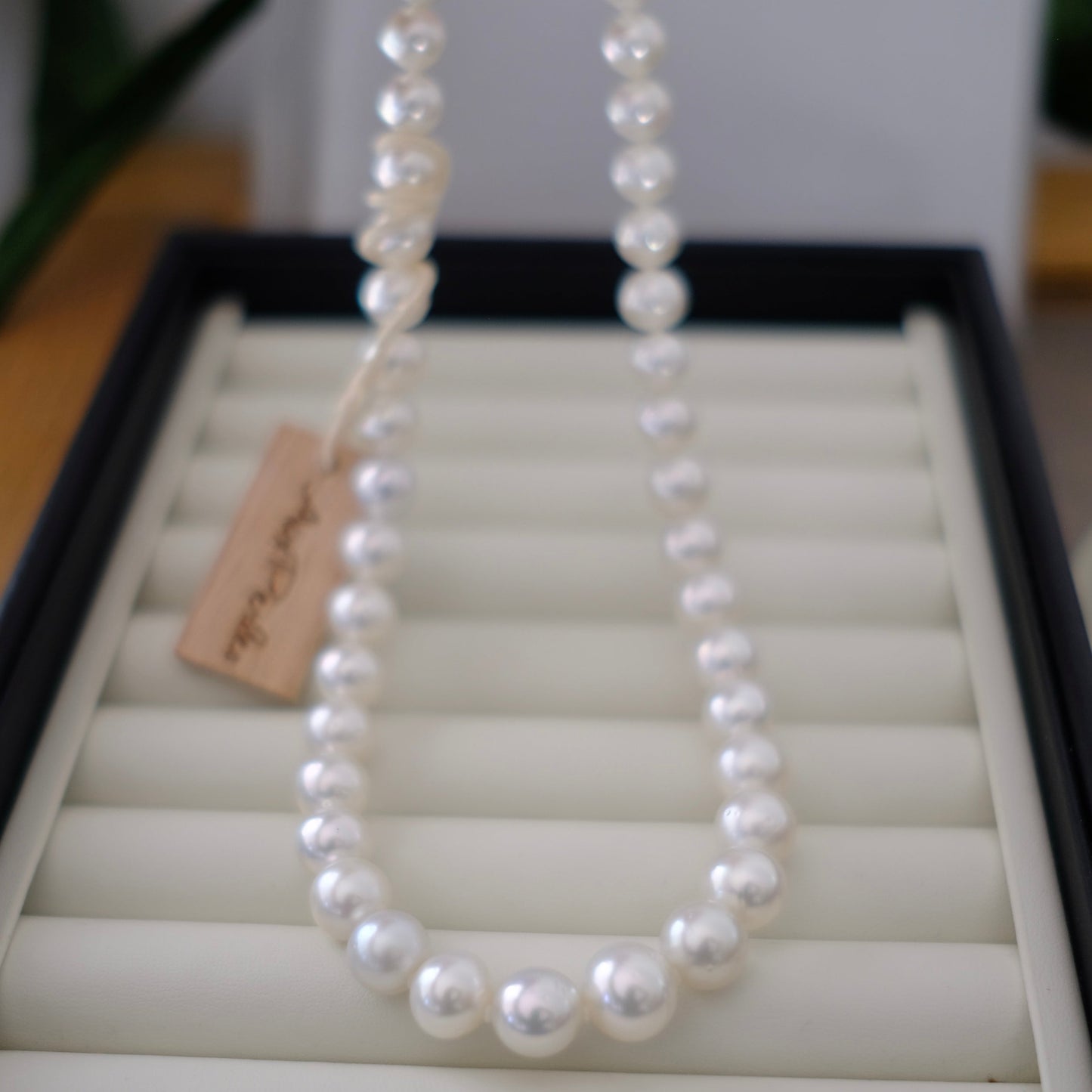 White South Sea Pearl Necklace, 8.85-12.4mm, Pearls Necklace, TOP GEM, Aurora Phoenix
