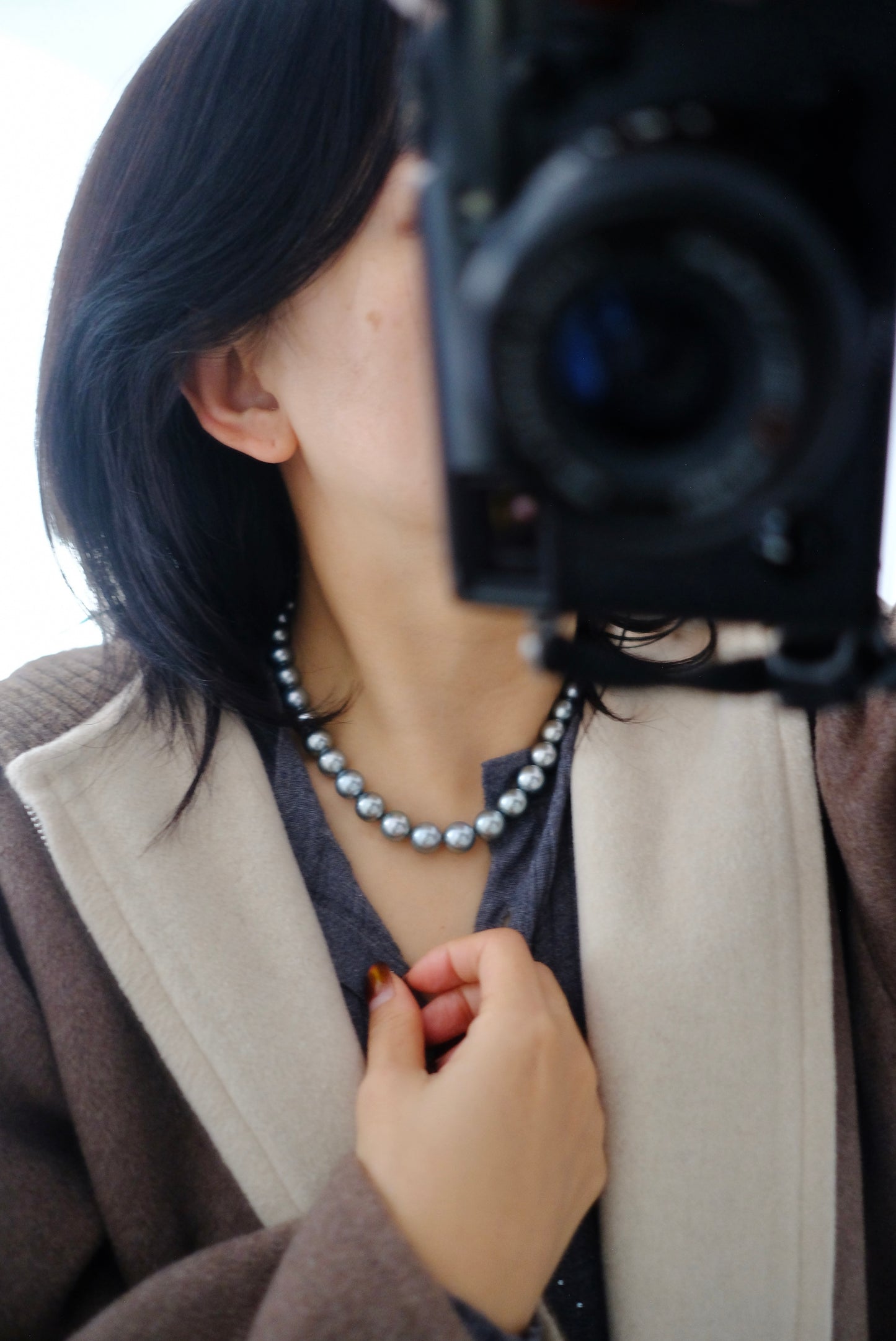 Tahitian Platinum Gray Necklace, 10-11.9mm, Pearl Necklace, GUILD Certificate #7773