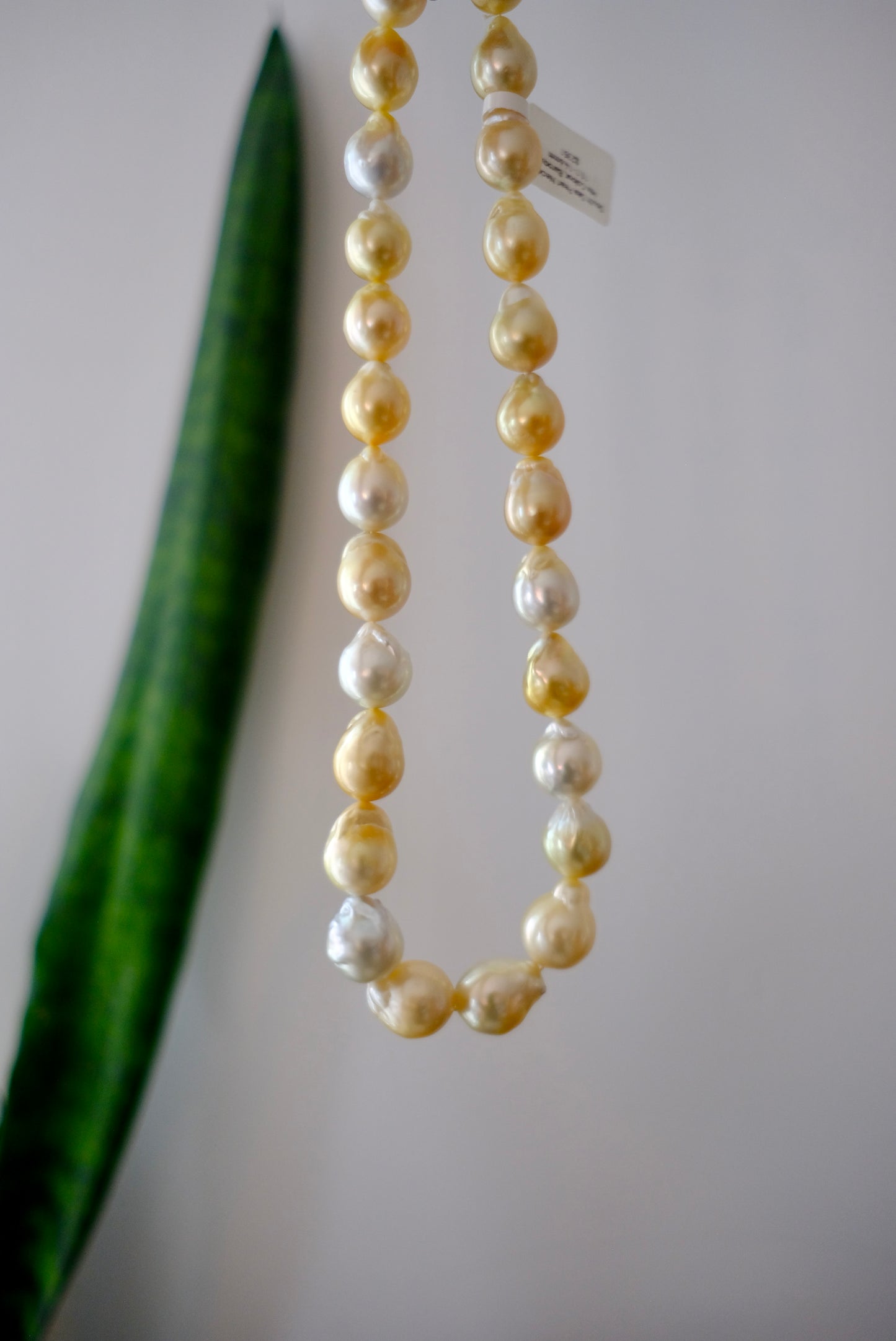 Golden South Sea Pearl Necklace, Baroque, 11.1-14.6mm