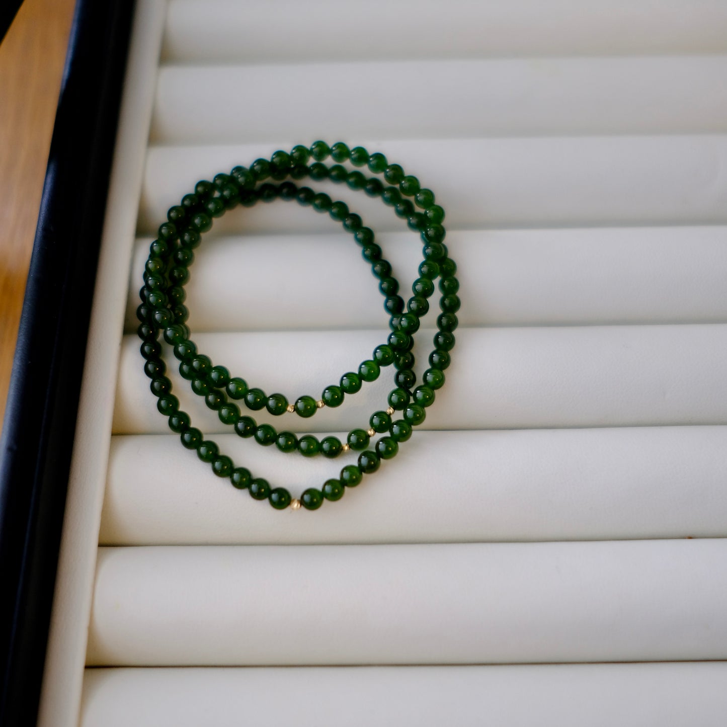 Siberian Jade Bracelet, AU750, 4mm