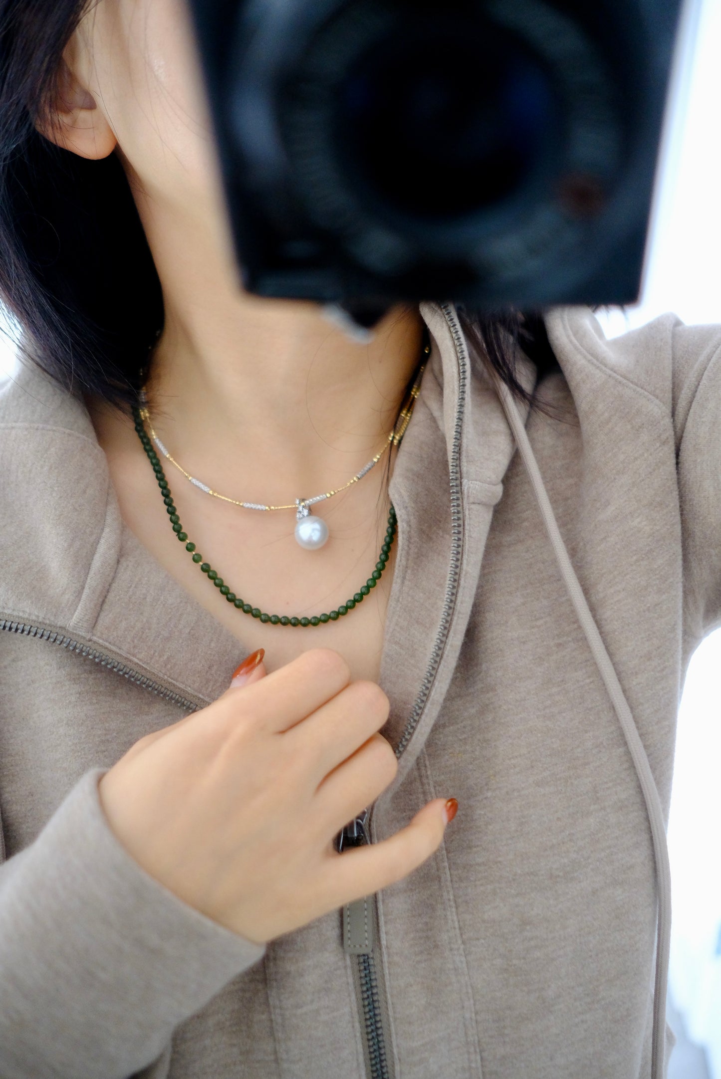 Siberian Jade Bracelet, AU750, 4mm