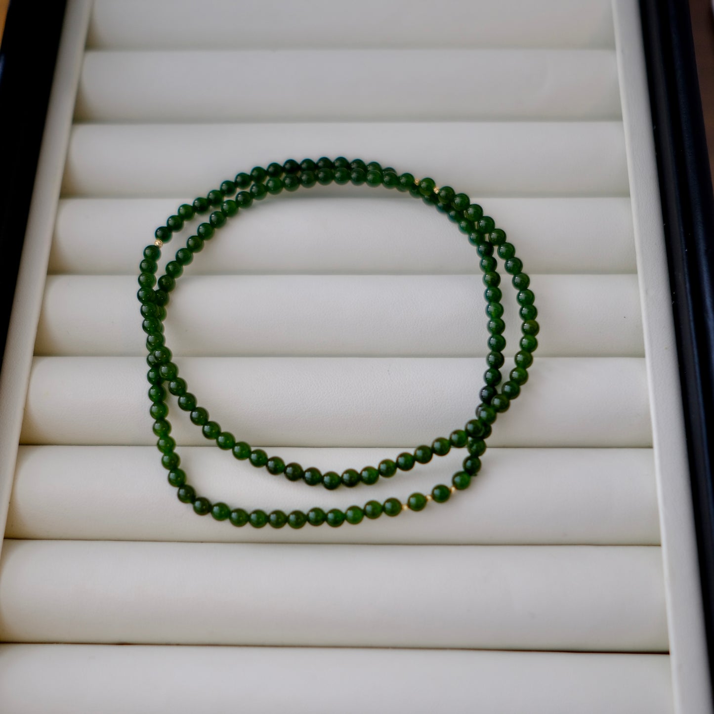 Siberian Jade Bracelet, AU750, 4mm