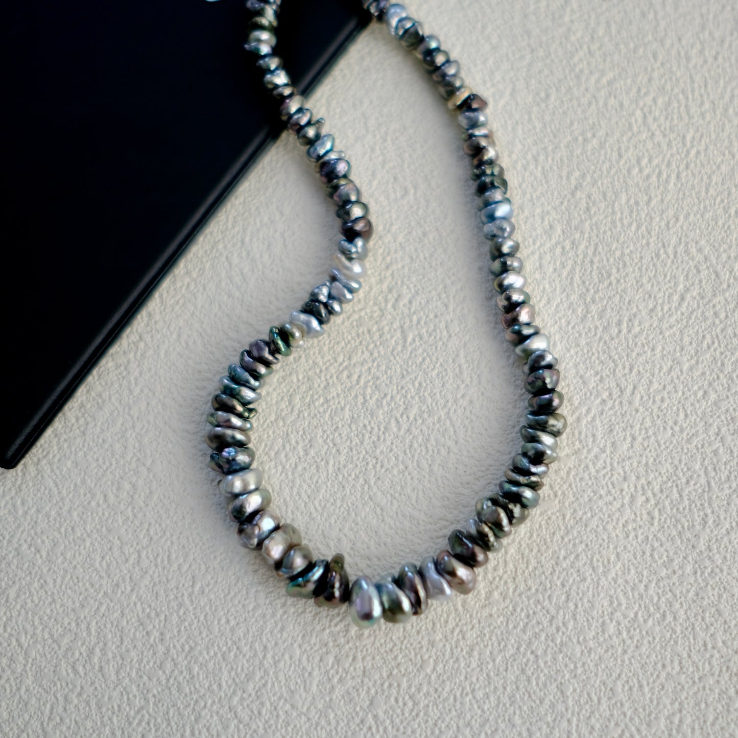 Tahitian Keshi Necklace, 6.7-13.6mm, PEARL SCIENCE LABORATORY