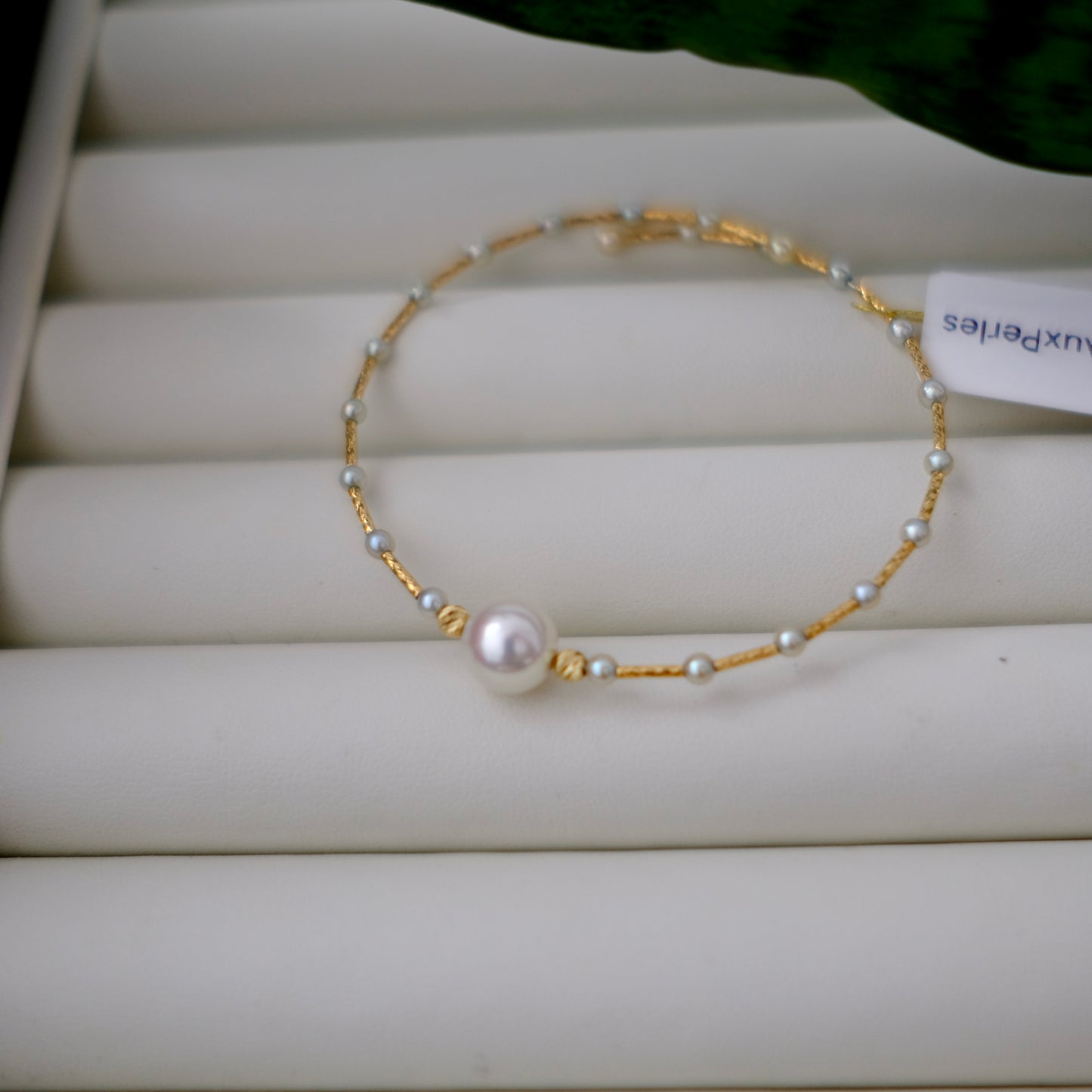 Akoya, 9mm, Elastic Pearl Bracelet, AU750