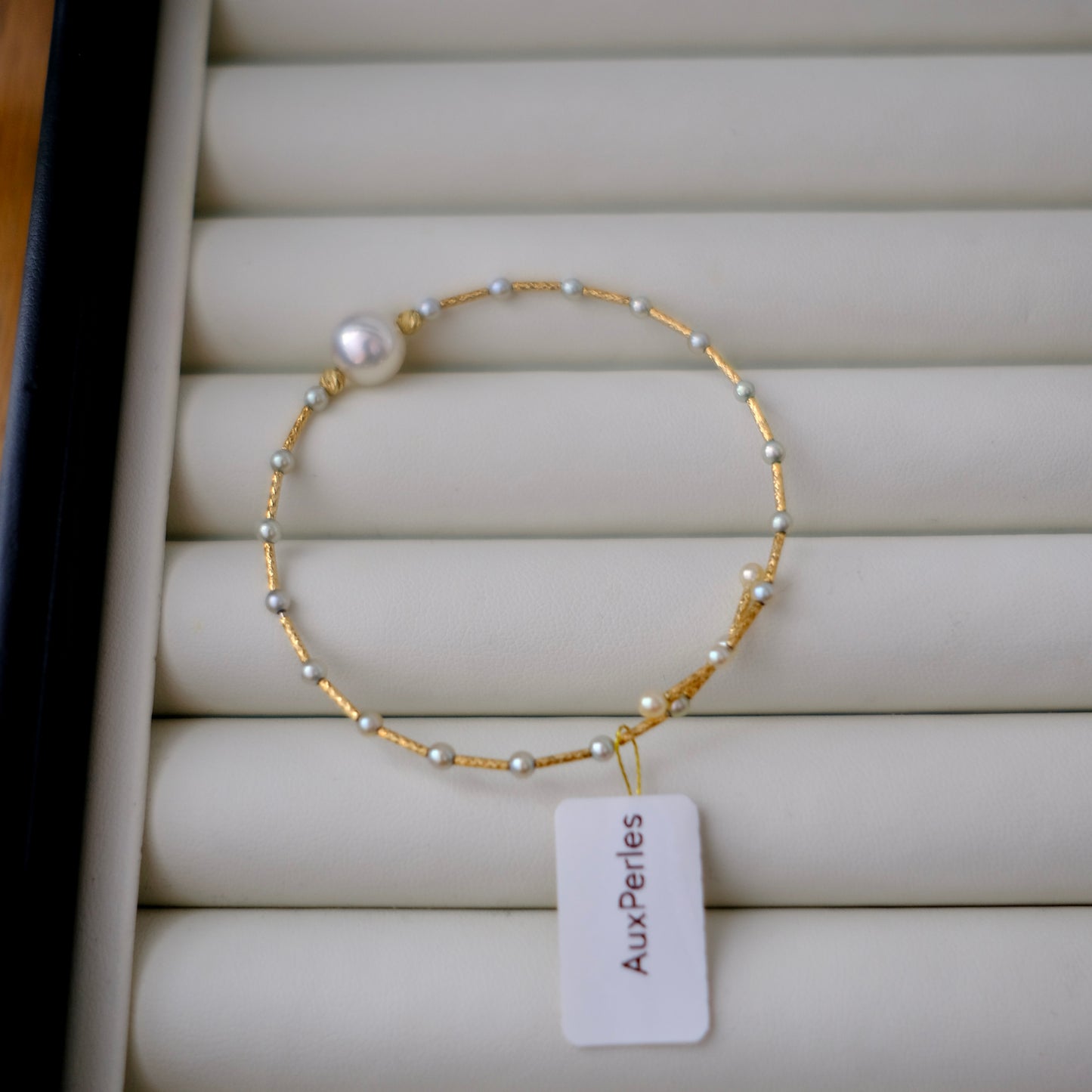 Akoya, 9mm, Elastic Pearl Bracelet, AU750