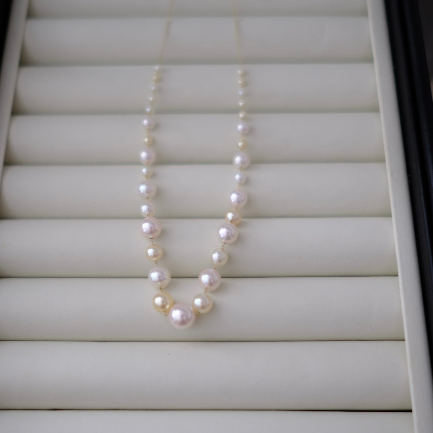 Akoya, 2.5-8.5mm, Pearl Necklace, AU585