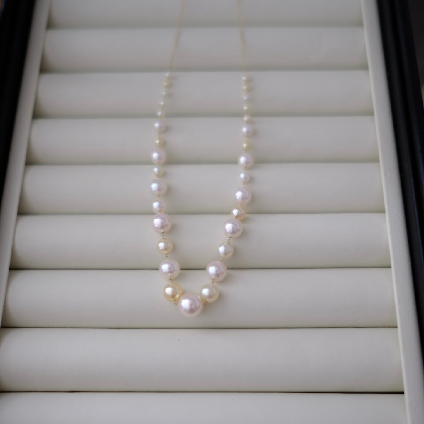 Akoya, 2.5-8.5mm, Pearl Necklace, AU585
