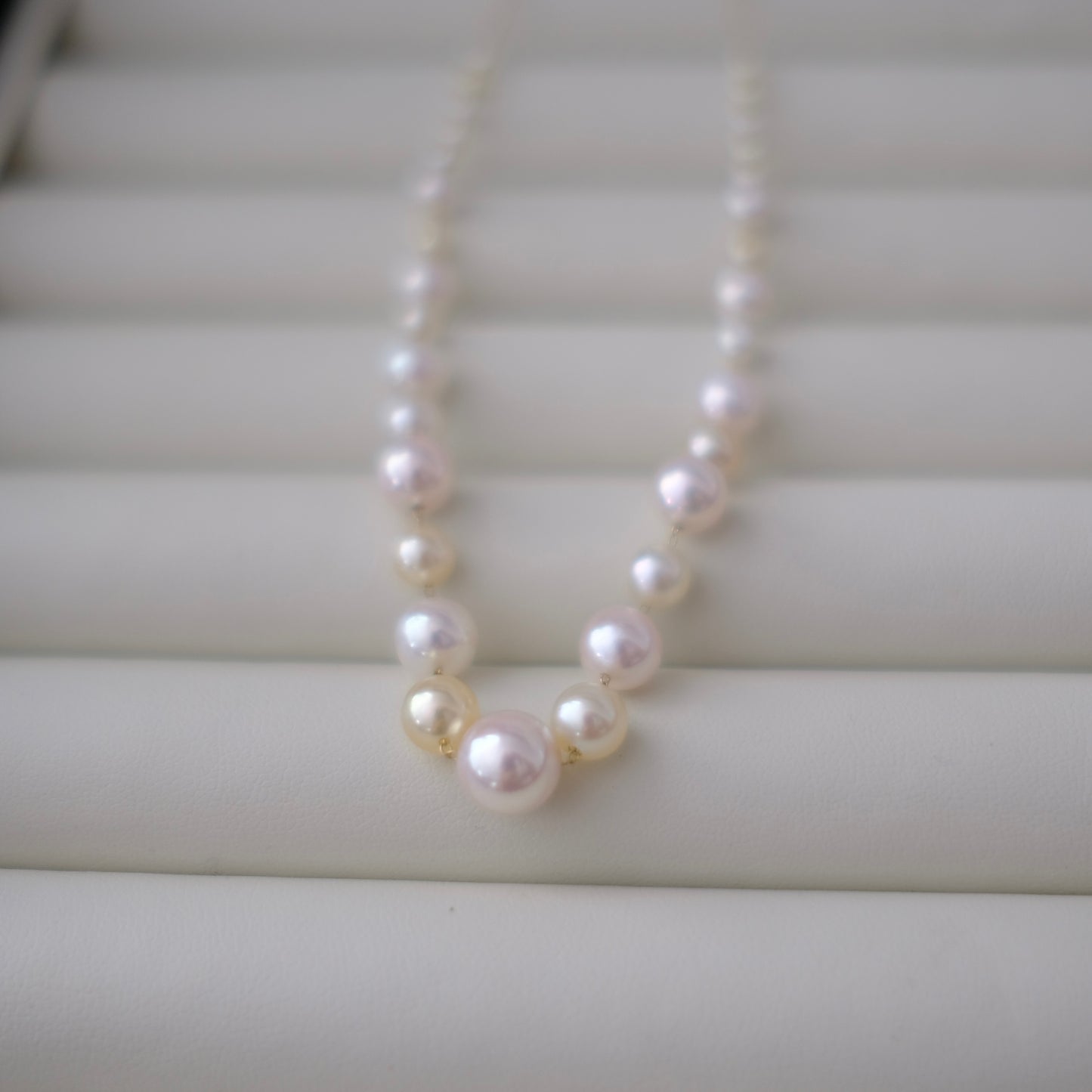Akoya, 2.5-8.5mm, Pearl Necklace, AU585