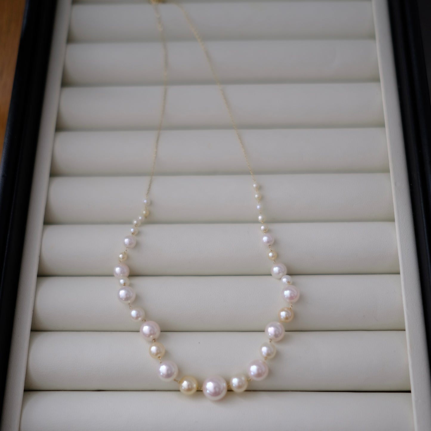 Akoya, 2.5-8.5mm, Pearl Necklace, AU585