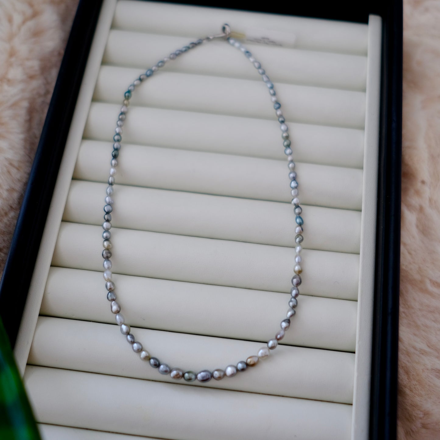 Tahitian Keshi Necklace, 3-4mm
