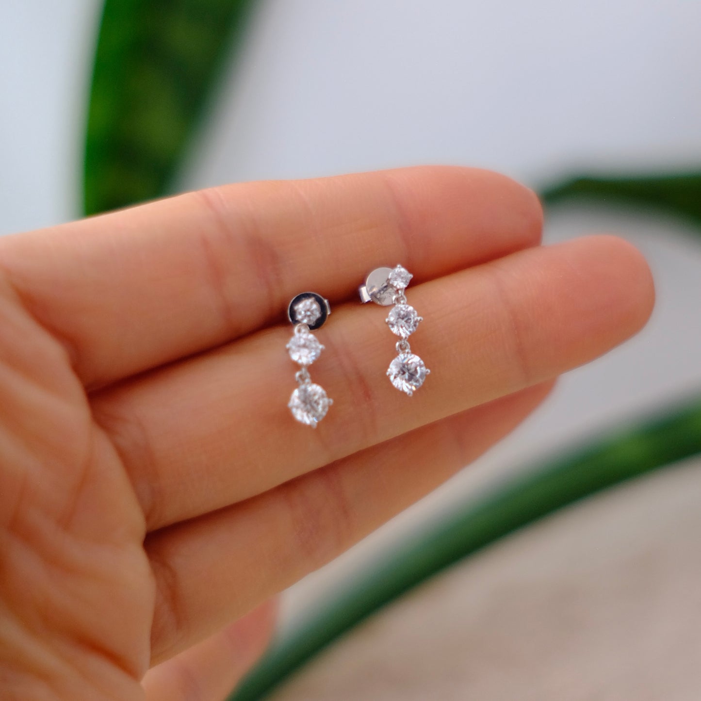 Lab Diamond Earrings, Au750, Diamond 1 Carat