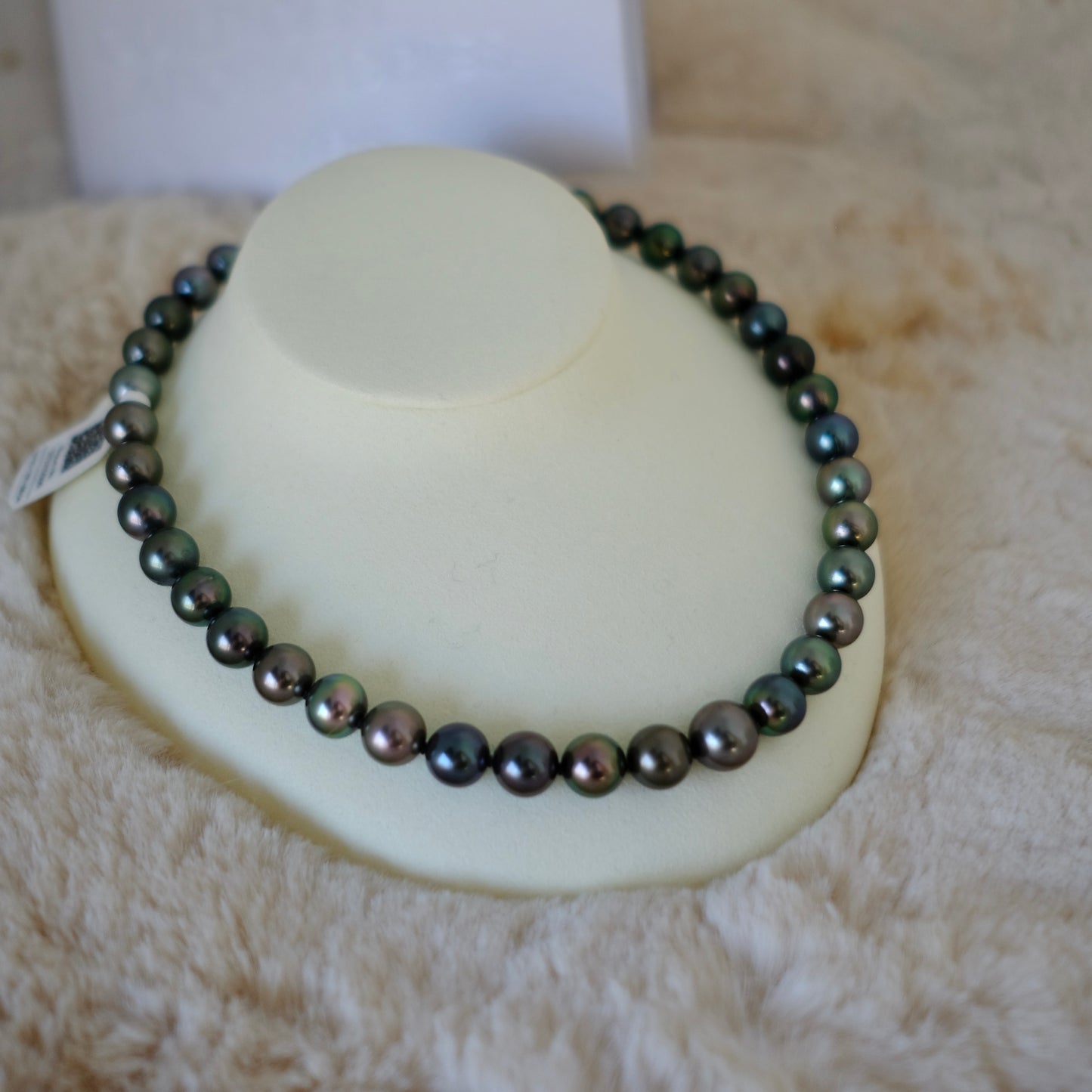 Tahitian Platinum Gray Necklace, 9.1-12.1mm, Pearl Necklace, GUILD Certificate