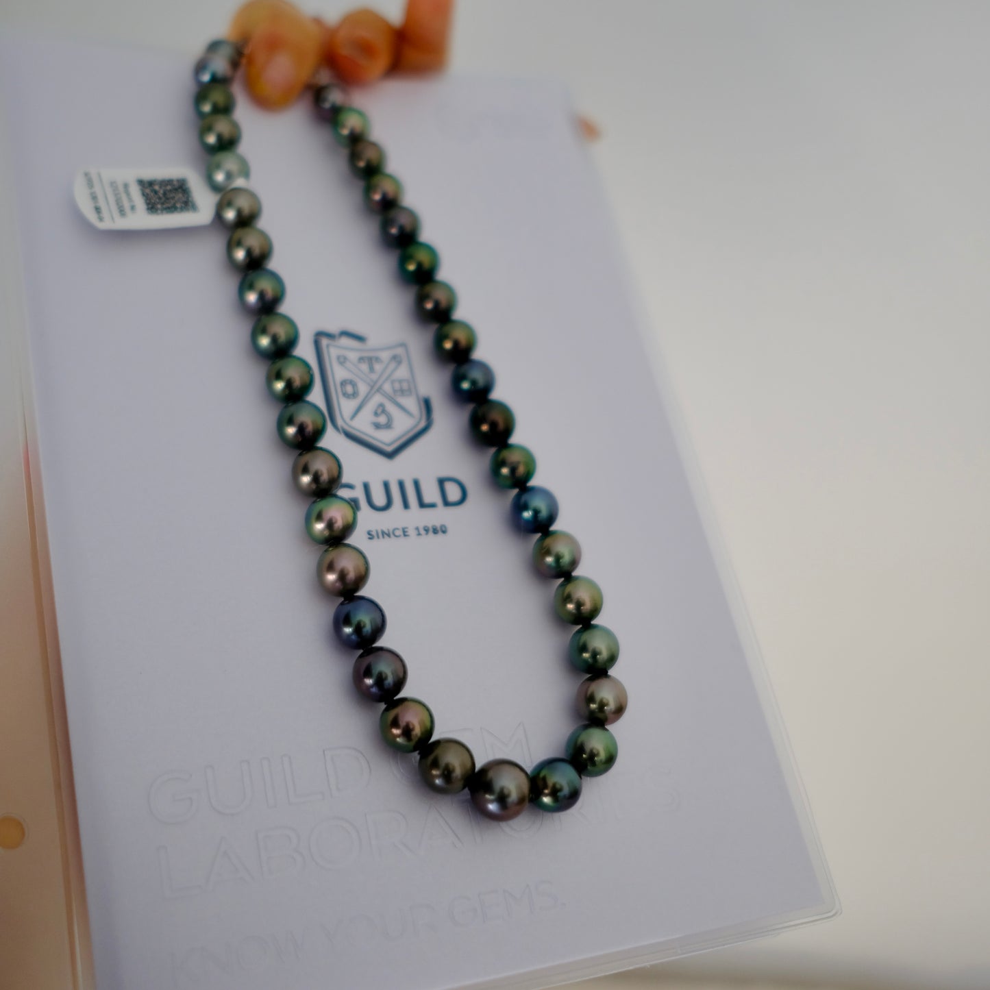 Tahitian Platinum Gray Necklace, 9.1-12.1mm, Pearl Necklace, GUILD Certificate